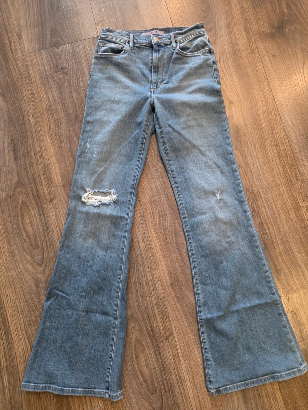 Joe's Jeans Neha High Rise Distressed Flare Blue Denim Jeans Size 26
